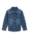 GUESS Рубашка на пуговицах Regular fit в синем дениме - фото
