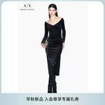 Женское платье с длинными рукавами AE FW25 ARMANI EXCHANGE, черный - фото 3