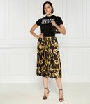 Юбка женская Versace Jeans Couture миди с фирменным принтом, черно-желтый - фото 2