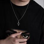 MAGICPOLE Титановое стальное ожерелье мужское серебристое - фото 11