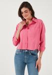 Блузка на пуговицах LELA, розовый - фото 4