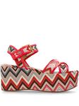 Missoni босоножки Zigzag 80 на платформе, красный - фото