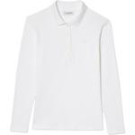 Растягивающийся хлопковый поло топ LACOSTE, белый - фото