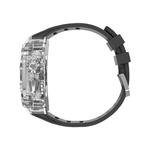 HUALIMEI Часы Strap Huawei Compatibility FKM Fluoroelastomer Material, Black + black belt - фото 4