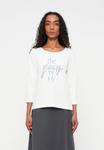 Топ TOM TAILOR CREW NECK FRONTPRINT, Soft Clear White/White - фото