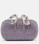 Клатч с кристаллами Self-Portrait, Liliac - фото