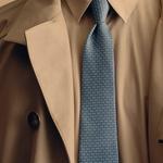 HERMES Мужской сине-серый шелковый галстук - фото 2