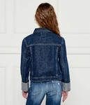 Джинсовая куртка детская Guess с отворотами на рукавах, синий - фото 3