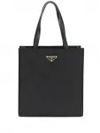 Сумка-тоут с логотипом Prada, черный - фото