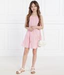 Платье детское Guess хлопковое с вышивкой, розовый - фото 2