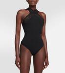 Боди Vienne с вырезом халтер ALAÏA, черный - фото 3