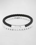 Мужской кожаный браслет Charles, черный Tateossian, цвет Black - фото 3