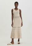 Платье-джемпер MIDI FITTED hessnatur, бежевый - фото