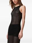 TWINSET ажурное платье с люрексом, черный - фото 3