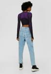 Топ с длинными рукавами CROPPED  QS, фиолетовый - фото 6