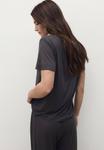 Футболка Mango SHORT-SLEEVED MICRO, Anthracite - фото 2