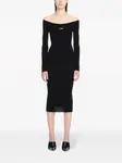 Платье Off Stamp с открытыми плечами OFF-WHITE, черный - фото 2