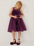 Детское бархатное платье с бантом для праздника Monsoon, Purple - фото