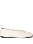 Балетки с бантом MIU MIU, нейтральный - фото