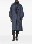 LEMAIRE однобортный плащ с капюшоном, синий - фото 2