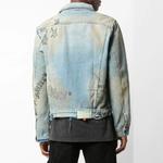 Куртка men's graffiti denim blue jacket Off-White, синий - фото 4