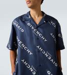 Шелковая рубашка для боулинга Givenchy Shadow Givenchy, темно-синий - фото 5