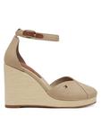 Полуботинки Flag High Wedge Espad Closed Toe FW0FW08494 Tommy Hilfiger, бежевый - фото