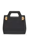 Сумка-тоут с декором Gancini Ferragamo, черный - фото