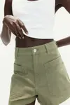 Твиловые шорты карго H&M, хаки - фото 2