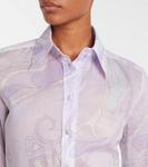 Хлопковая рубашка с орхидеями Pucci, Lavander - фото 4