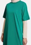 Платье из джерси TYPE PATTERN PLAIN Modanisa, зеленый - фото
