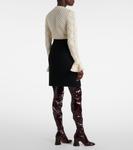 Юбка миди из букле с добавлением шерсти Chloé, черный - фото 3