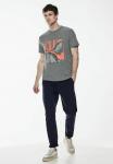 Футболка с принтом Street One MEN, серый - фото