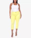 Джинсы-капри больших размеров White Mark, желтый - фото 6
