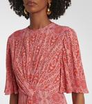 Платье миди со сборками и принтом Etro, Print On Pink Base - фото 4