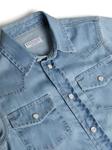 Brunello Cucinelli Kids джинсовая рубашка, синий - фото 3