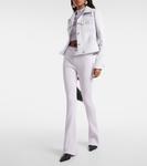 Расклешенные брюки из ребристой ткани Reedition Courrèges, Mist - фото 2