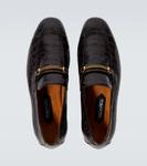 Кожаные мокасины Gigi с крокодиловым эффектом Tom Ford, Ebony - фото 4