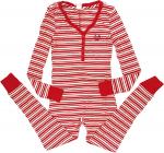 Victoria's Secret PINK термобелье комбинезон для сна, Red/Cream/Stripe - фото