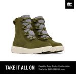 Женские водонепроницаемые ботинки SOREL Explorer III Joan, Utility Green/Chalk - фото 2