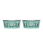 Набор для загородной жизни из 2 мисок для собак из нержавеющей стали — миски в стиле фермерского дома Country Living, цвет Plum Wine - фото 3