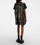 Мини-платье с узором пейсли Sacai, NavyxKhaki - фото 3