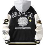 Doraemon Бейсбольная куртка унисекс, Black/Ecru Puffer Jacket - фото 8