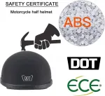 Мотоциклетный шлем открытого типа для мопеда, круизера, скутера, с быстросъемным креплением, подходит для езды, одобрен CEE qloijnv, 2-Matte Black - фото 2