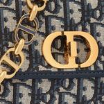 DIOR Сумка через плечо 30 Montaigne тканевая женская синяя - фото 6