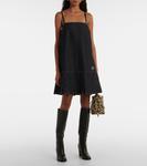 Мини-платье из плиссированного денима Ganni, Rinse - фото 2