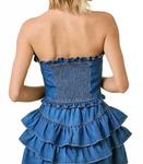 Топ без бретелек Dayton из денима Day + moon, Denim - фото 4