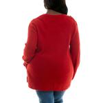 Свитер больших размеров Nina Leonard Hi-Low, белый - фото 2