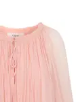 Шелковое платье с оборками Chloé, розовый - фото 4