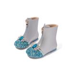 ABC DOUKIDS Теплые противоскользящие детские ботинки для детей ABCdoukids, синий - фото 7